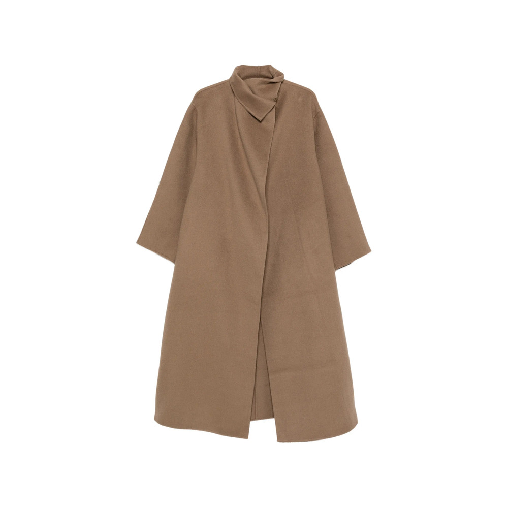 Almada Funnel-neck Long-sleeve Coat