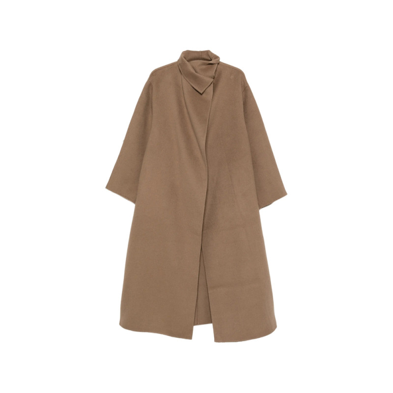 Almada Funnel-neck Long-sleeve Coat