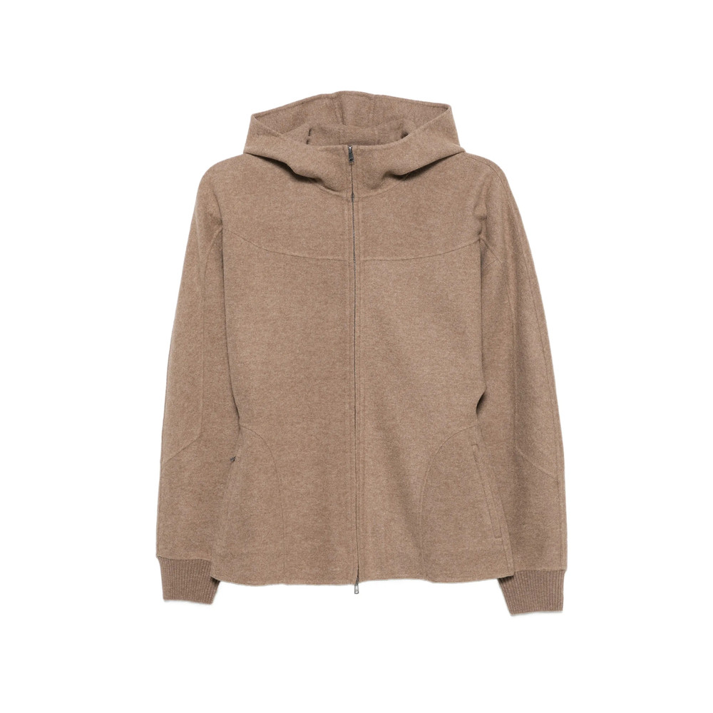 Max Mara Zip-up Hooded Sweater