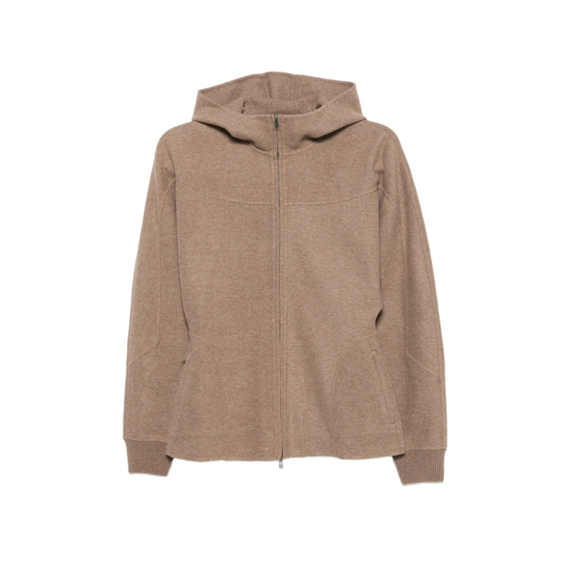 Max Mara Zip-up Hooded Sweater