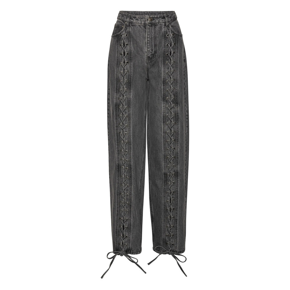 Rotate Laced-leg Cotton Pants