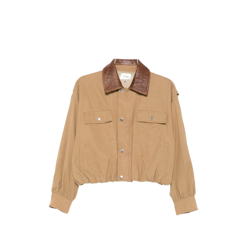Frame Leather-collar Jacket