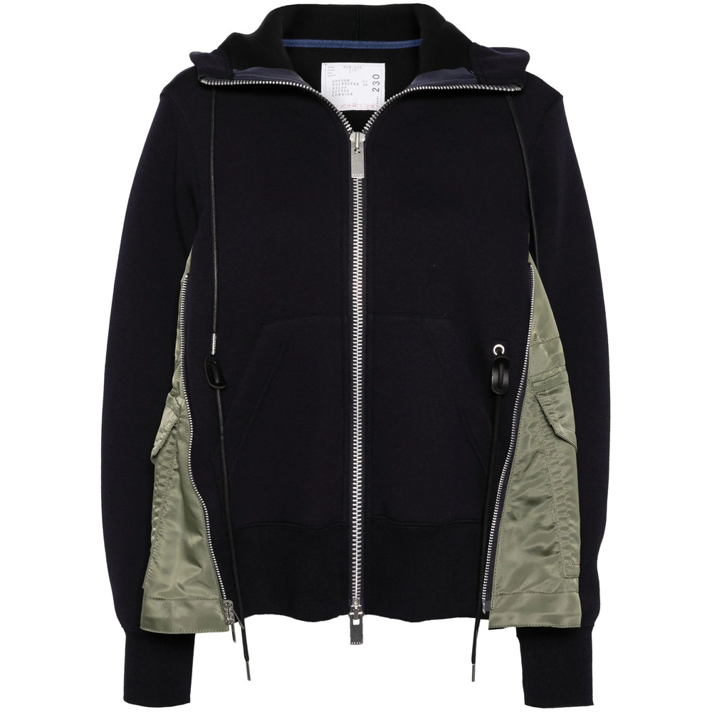 Sacai Sponge Sweat Zip-up Hoodie