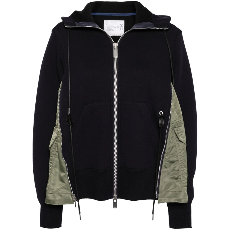 Sacai Sponge Sweat Zip-up Hoodie