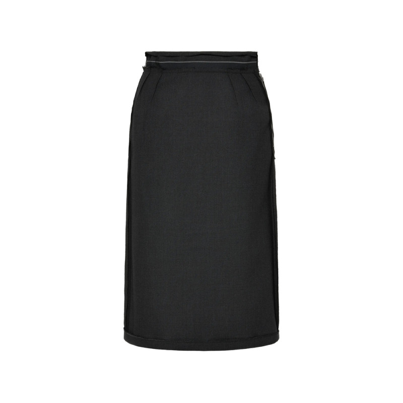 Maison Margiela Four White Stitches Pleated Midi Skirt