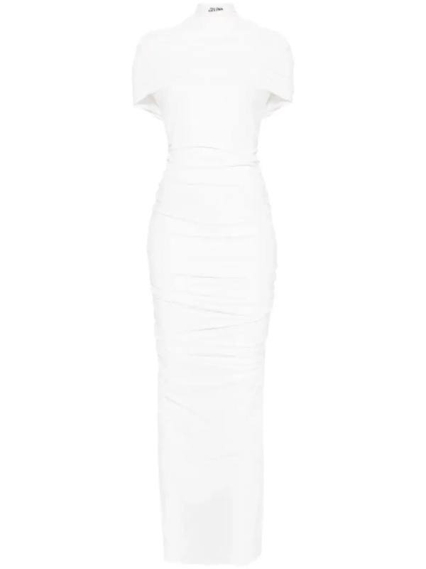 jersey double-layer maxi dress