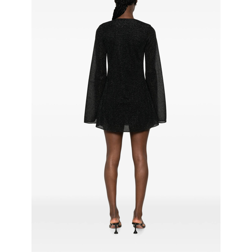 Oséree Lumière Embellished V-neck Mini Dress