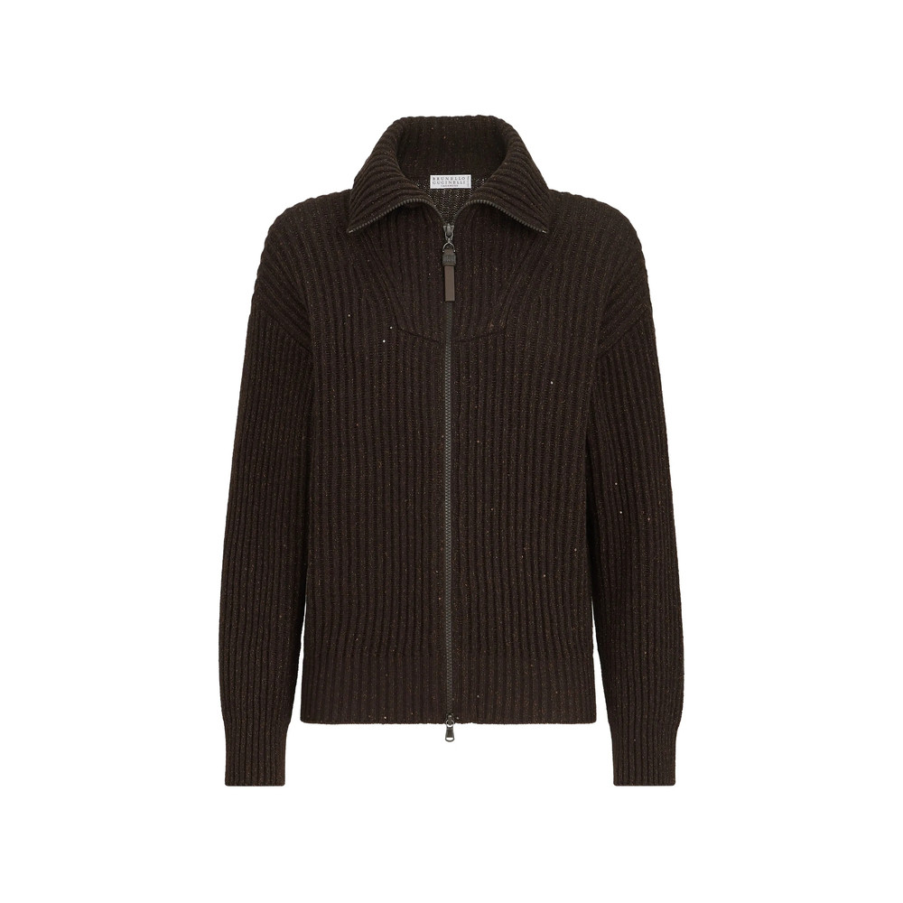 Brunello Cucinelli Sparkling & Dazzling Ribbed-knit Sequin-embellished Cardigan
