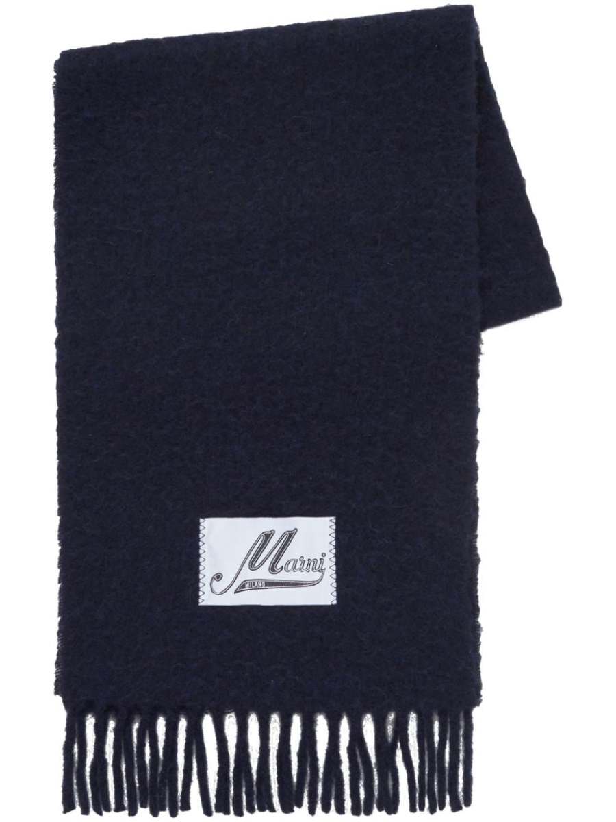 logo-appliqué alpaca scarf