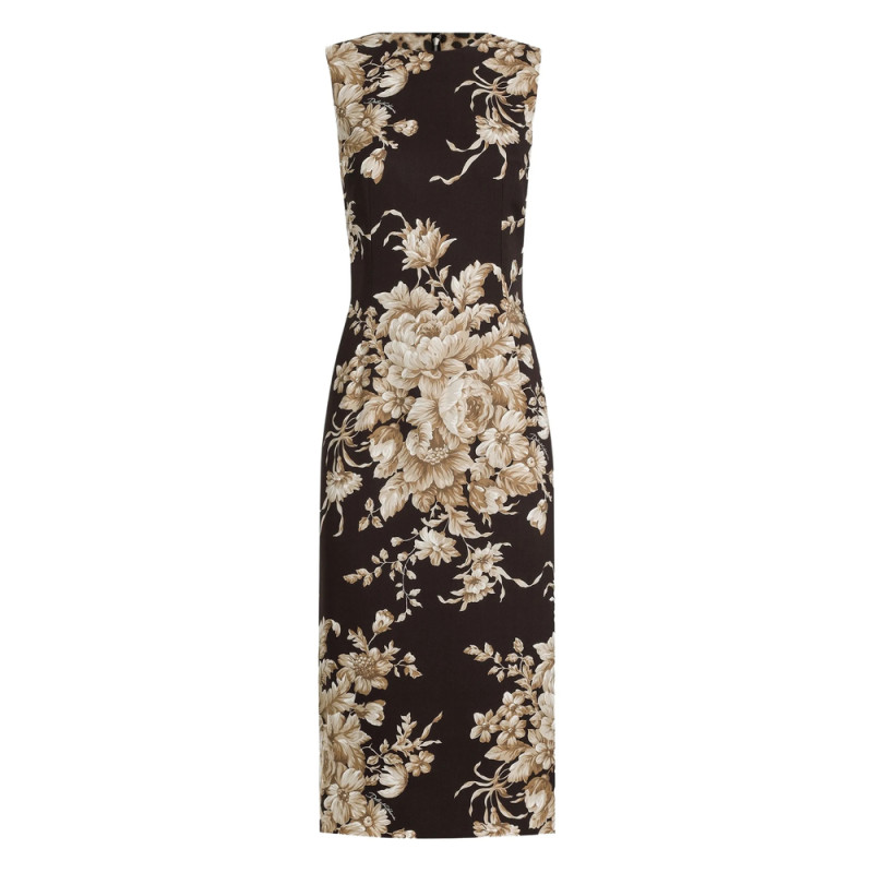 Dolce & Gabbana Floral-print Sleeveless Midi Dress