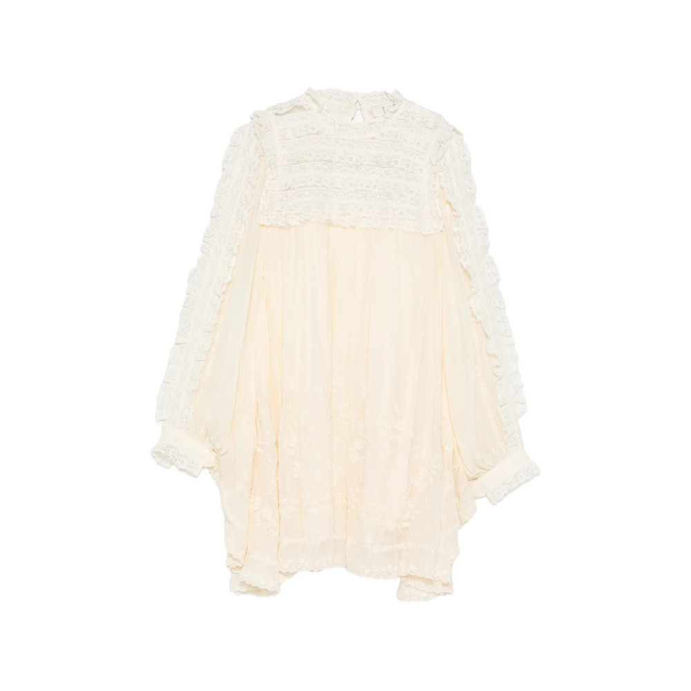 Sea Lace Ruffled Dress