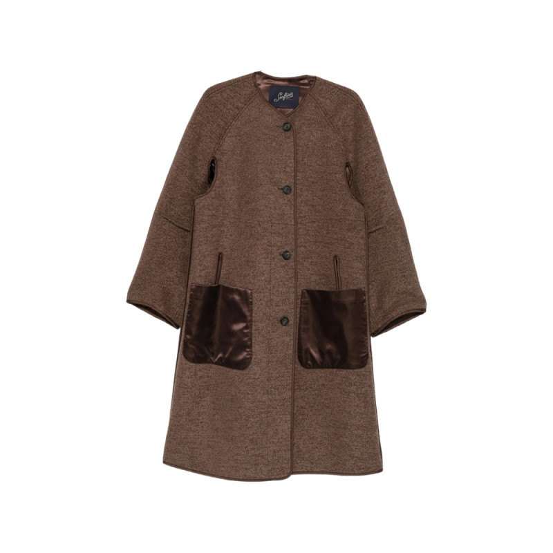 Seafarer Hepburn Contrast-pocket Panelled Coat