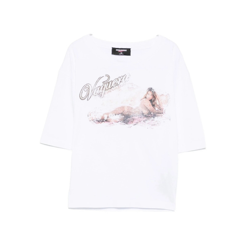 Dsquared2 Graphic-print Cotton Top