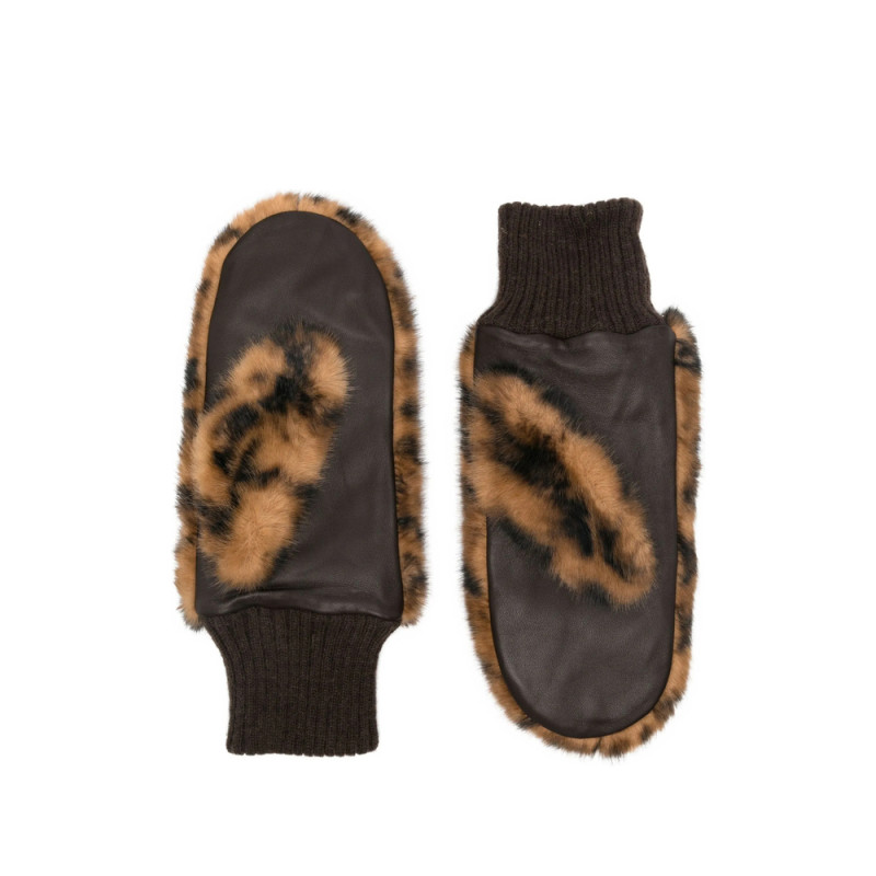 Bellerose Madina Leopard-print Mittens