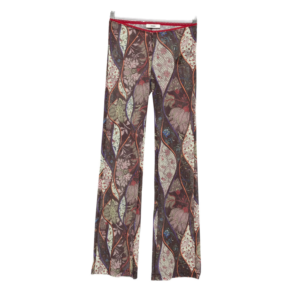Siedres Floral-pattern Flared Trousers