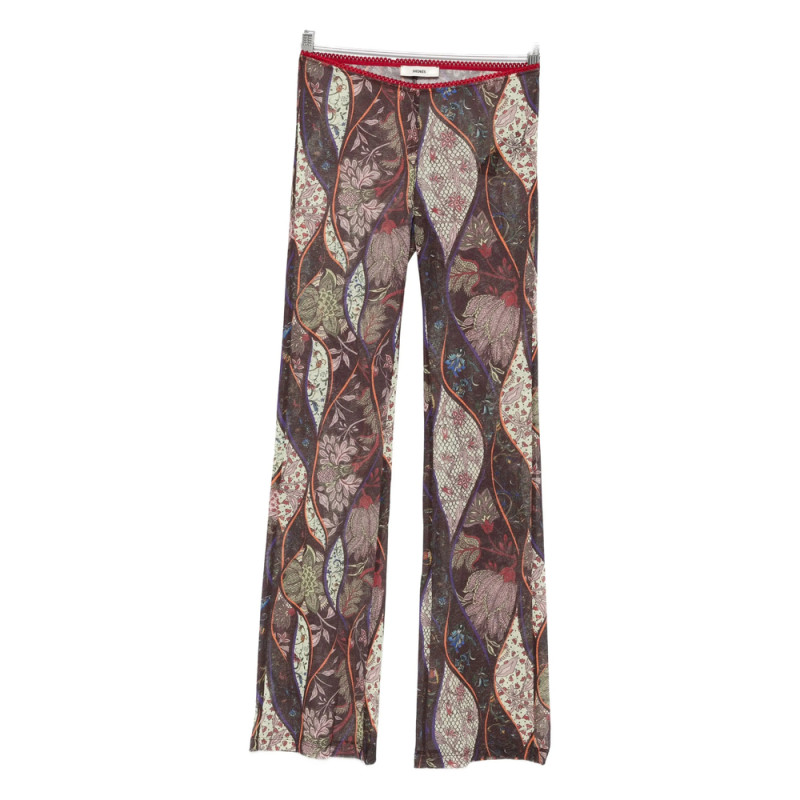 Siedres Floral-pattern Flared Trousers