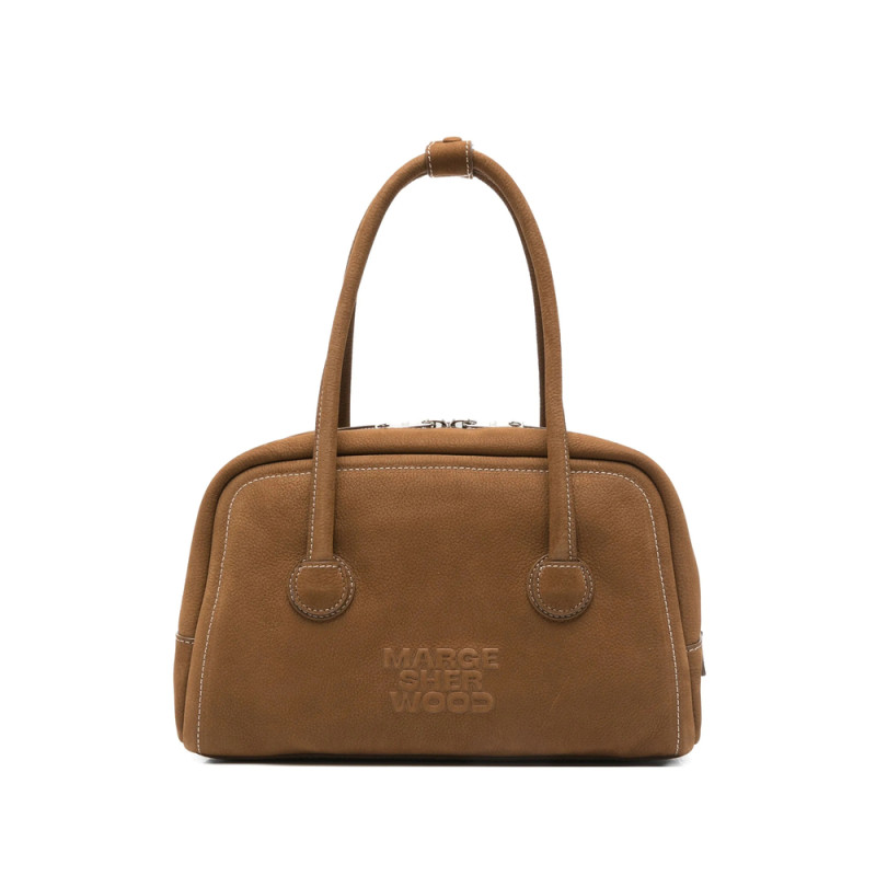 Margesherwood Logo-embossed Calfskin Tote Bag