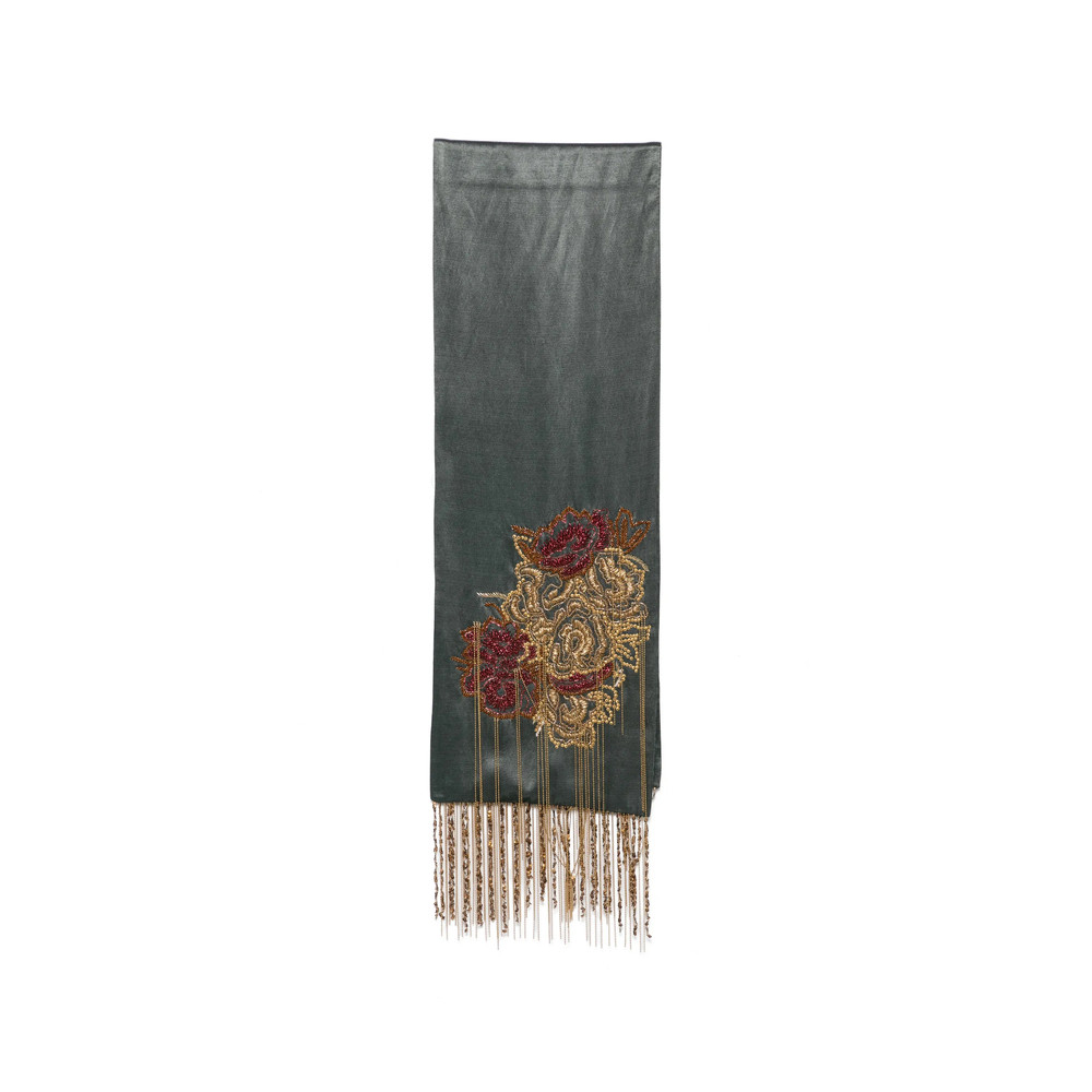 Dries Van Noten Bead-embellished Fringed Scarf