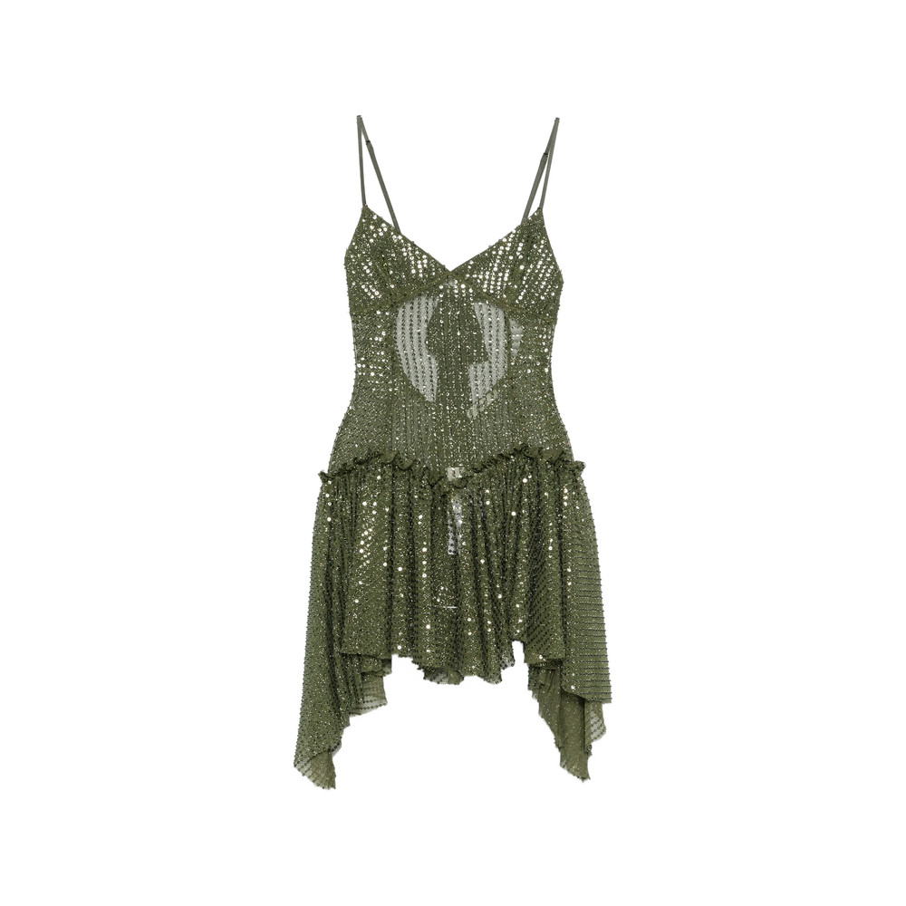 Siedres Lustina Sequin-detail Ruffled Mini Dress