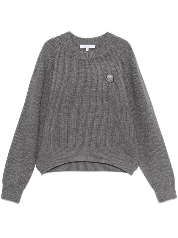 bold fox head patch regular jumper