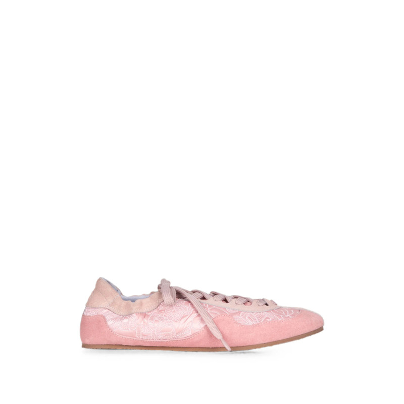 Cecilie Bahnsen Blaise Windflower-embroidered Suede Sneakers