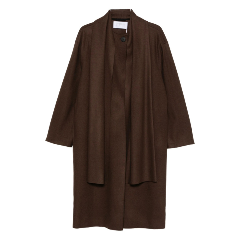 Harris Wharf London Scarf Button-fastening Coat
