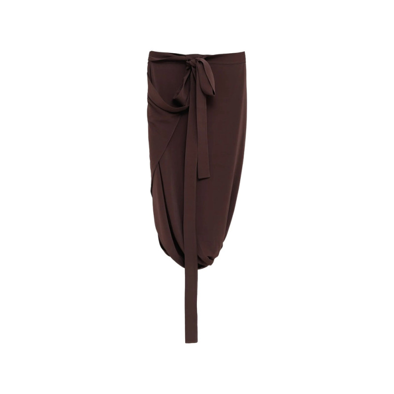 Lemaire Tie-detail Draped Midi Skirt
