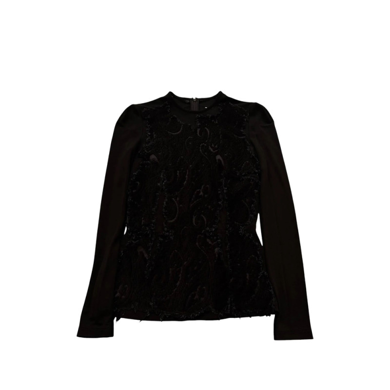 Maison Margiela Paisley-lace Long-sleeve Top