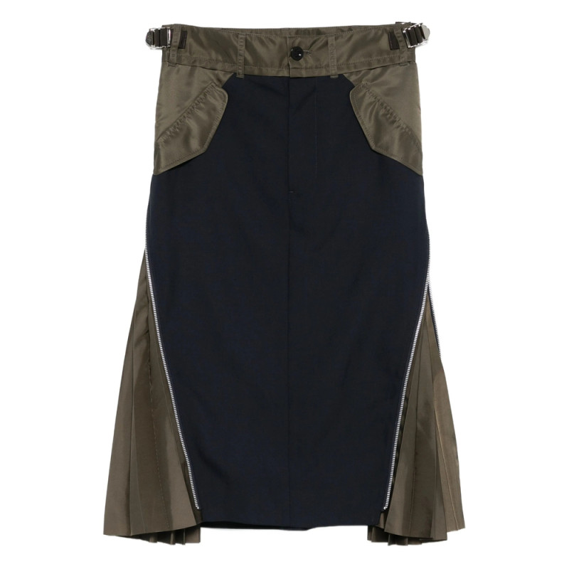 Sacai Pleated-detail Skirt