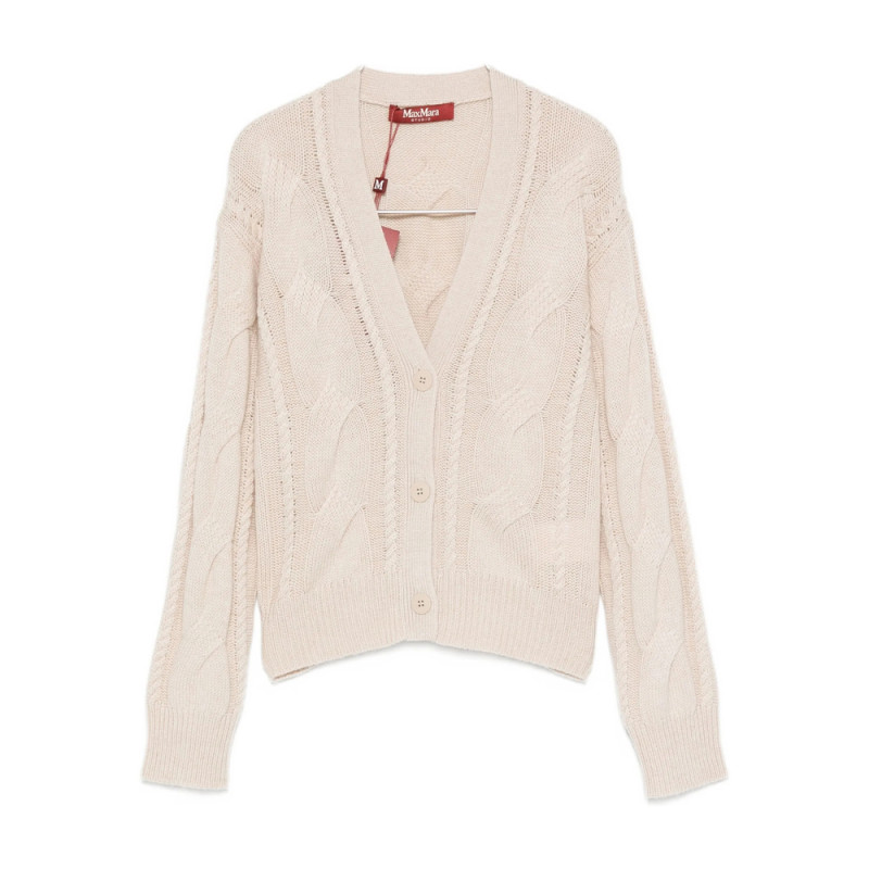 Max Mara Studio Cable-knit Button-up Cardigan