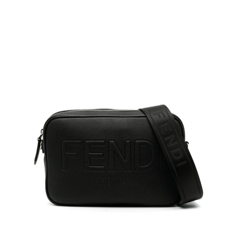 Fendi Embossed-logo Leather Body Bag