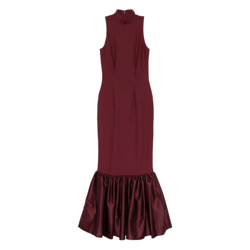 Rotate Ruffled-hem Maxi Dress