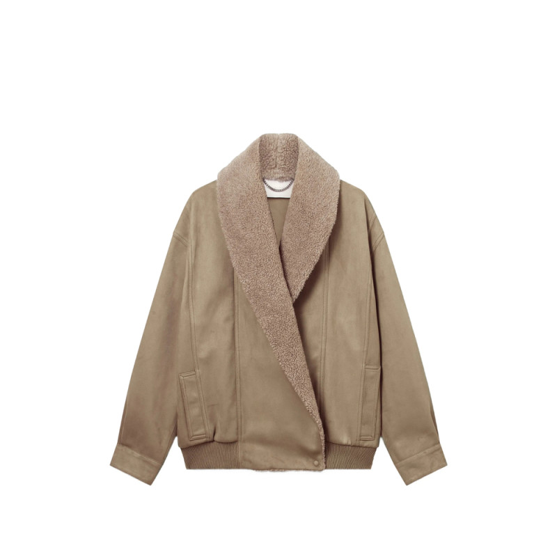 Stella Mccartney Faux-shearling-trim Bomber Jacket