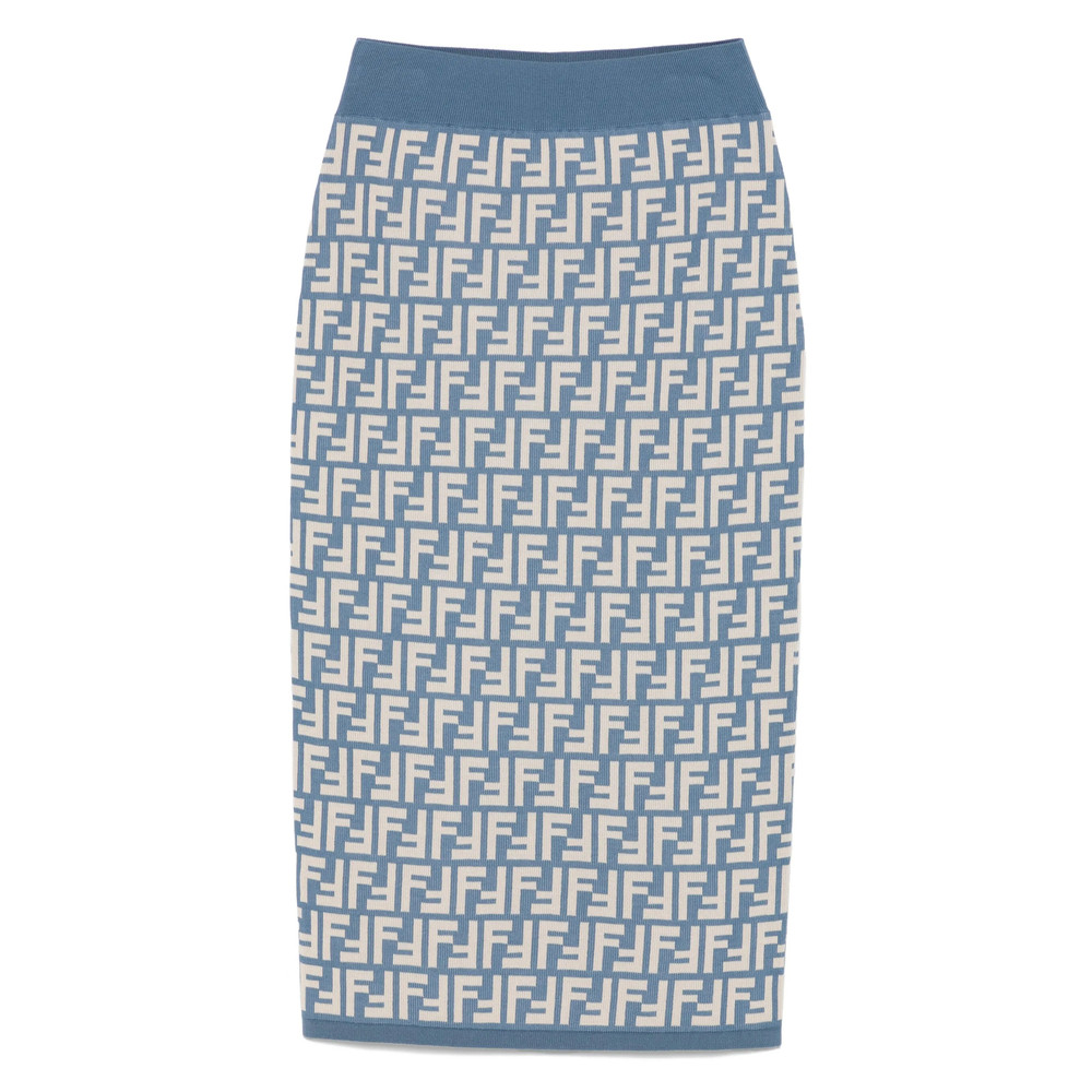 Fendi FF-jacquard Midi Skirt