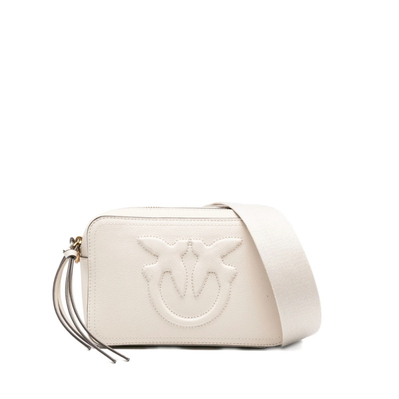 Pinko Embossed-logo Calf Leather Cross-body Bag