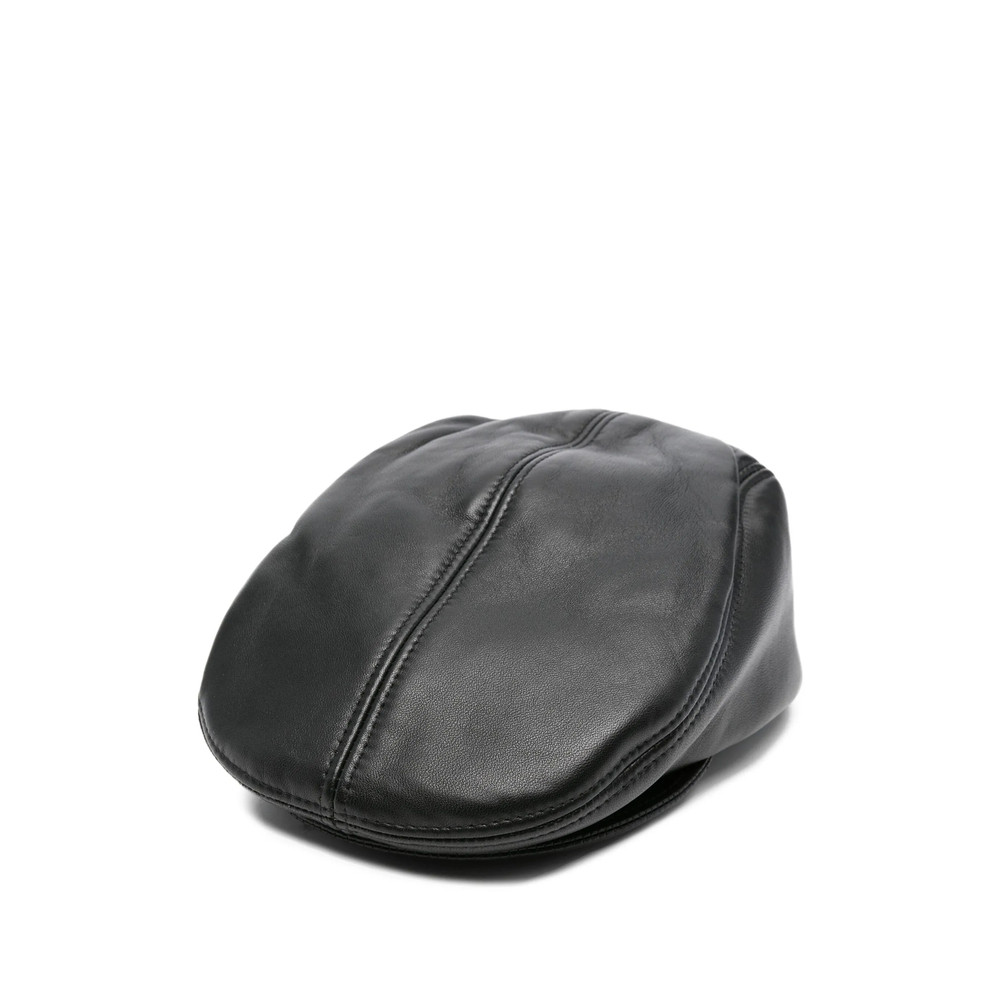 Ruslan Baginskiy Leather Panelled Beret