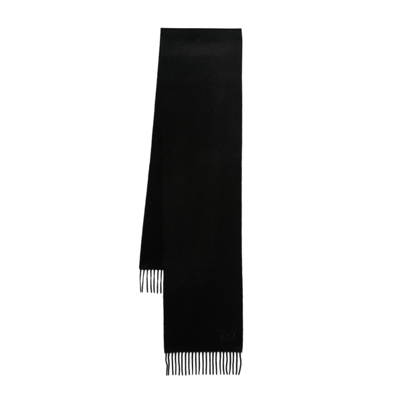 Max Mara Embroidered-logo Cashmere Scarf
