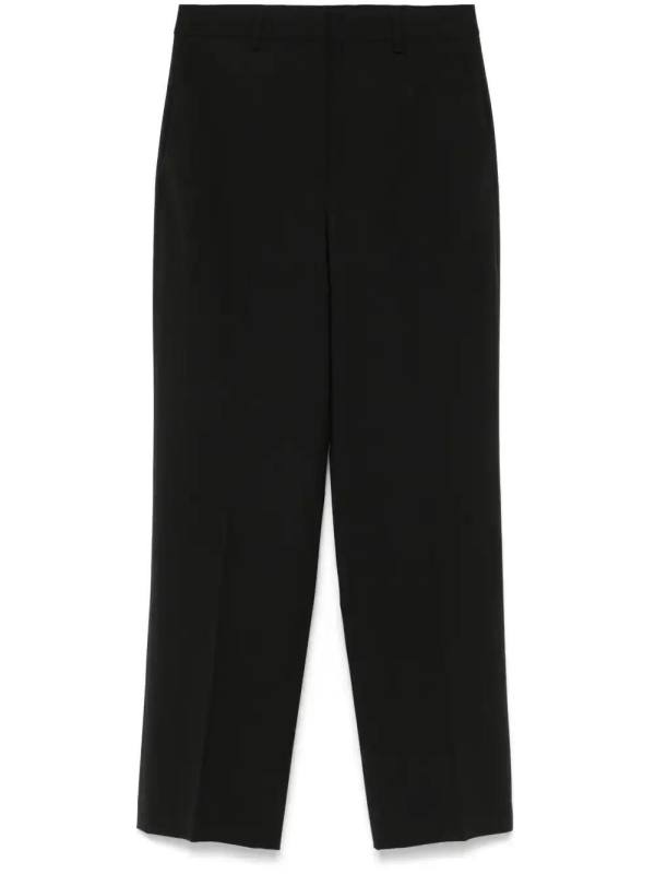 high-waisted straight-leg trousers