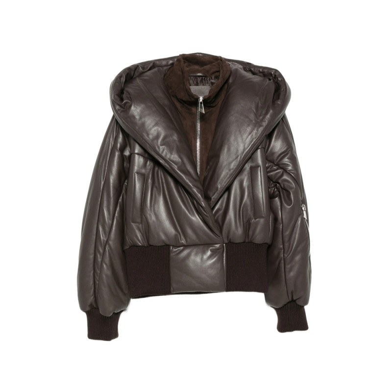 The Attico Quilted Hooded Jacket