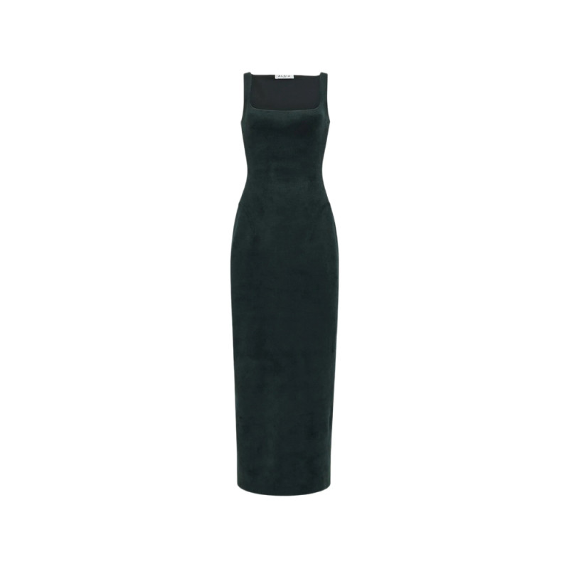 Alaïa Square-neck Sleeveless Midi Dress