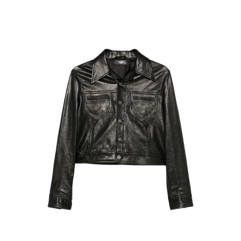 Amiri Button-up Leather Jacket