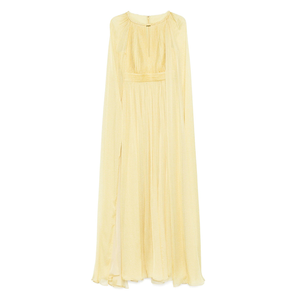 Elie Saab Pleated Maxi Dress