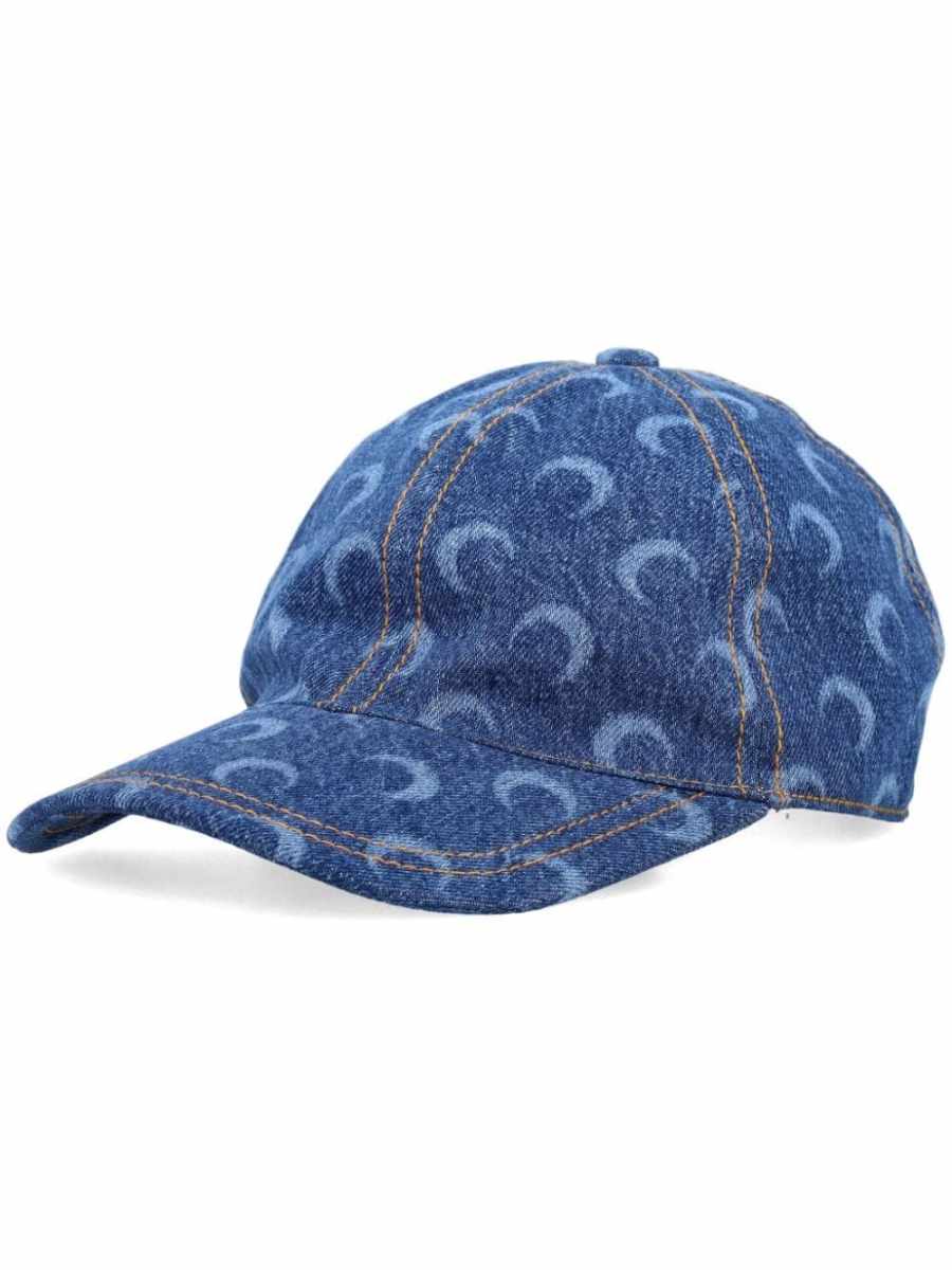 Crescent Moon denim baseball cap