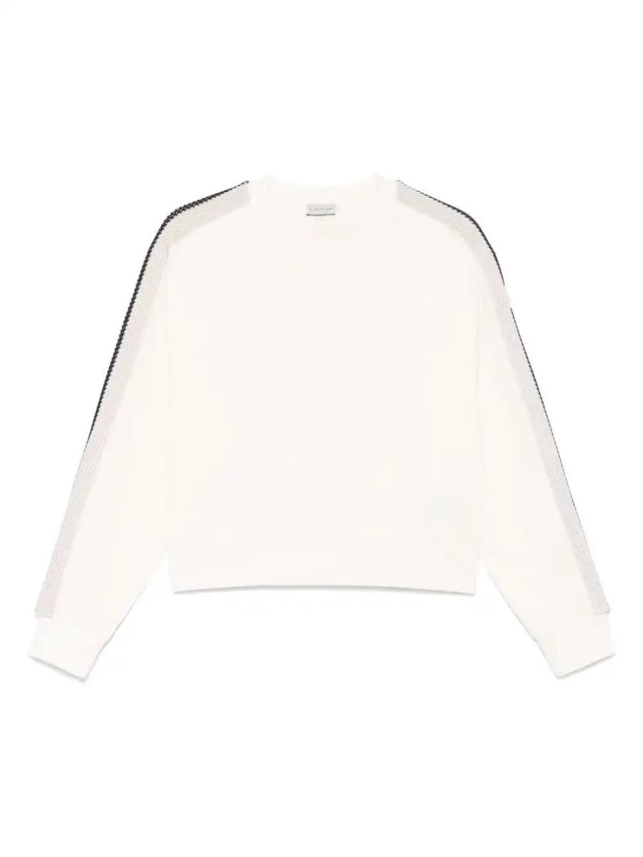 knitted-trim sweatshirt