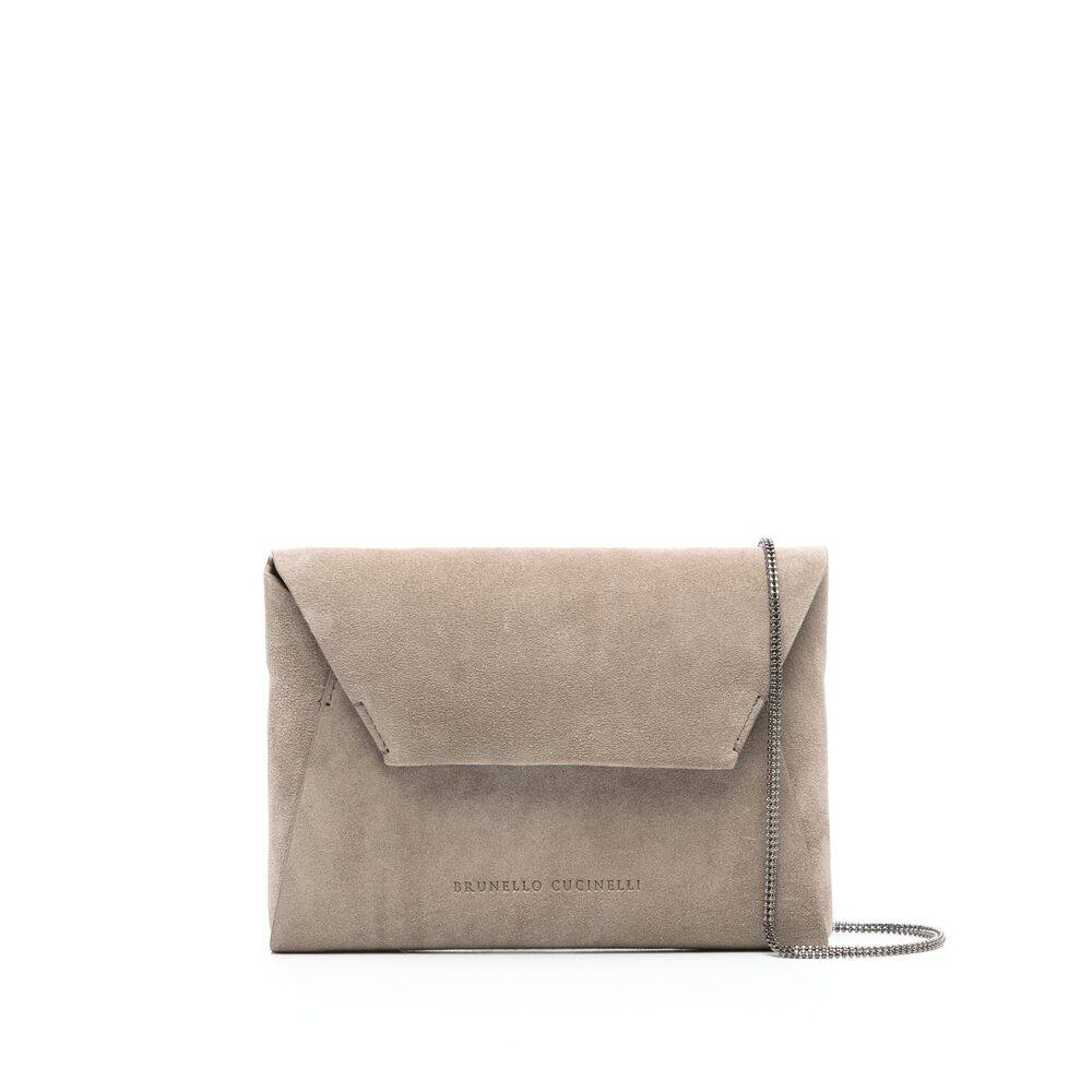 Brunello Cucinelli Suede Clutch Bag