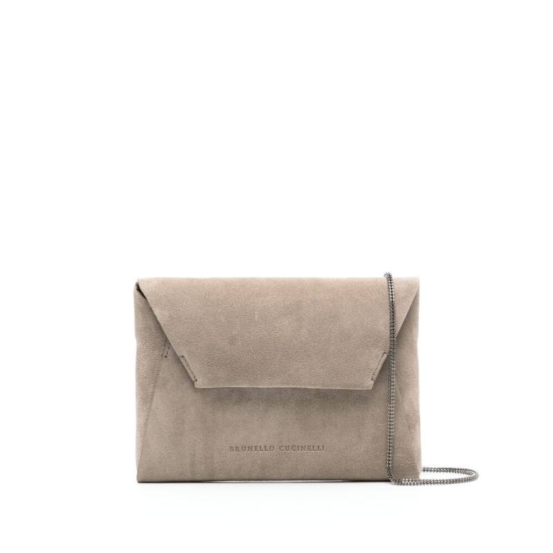 Brunello Cucinelli Suede Clutch Bag