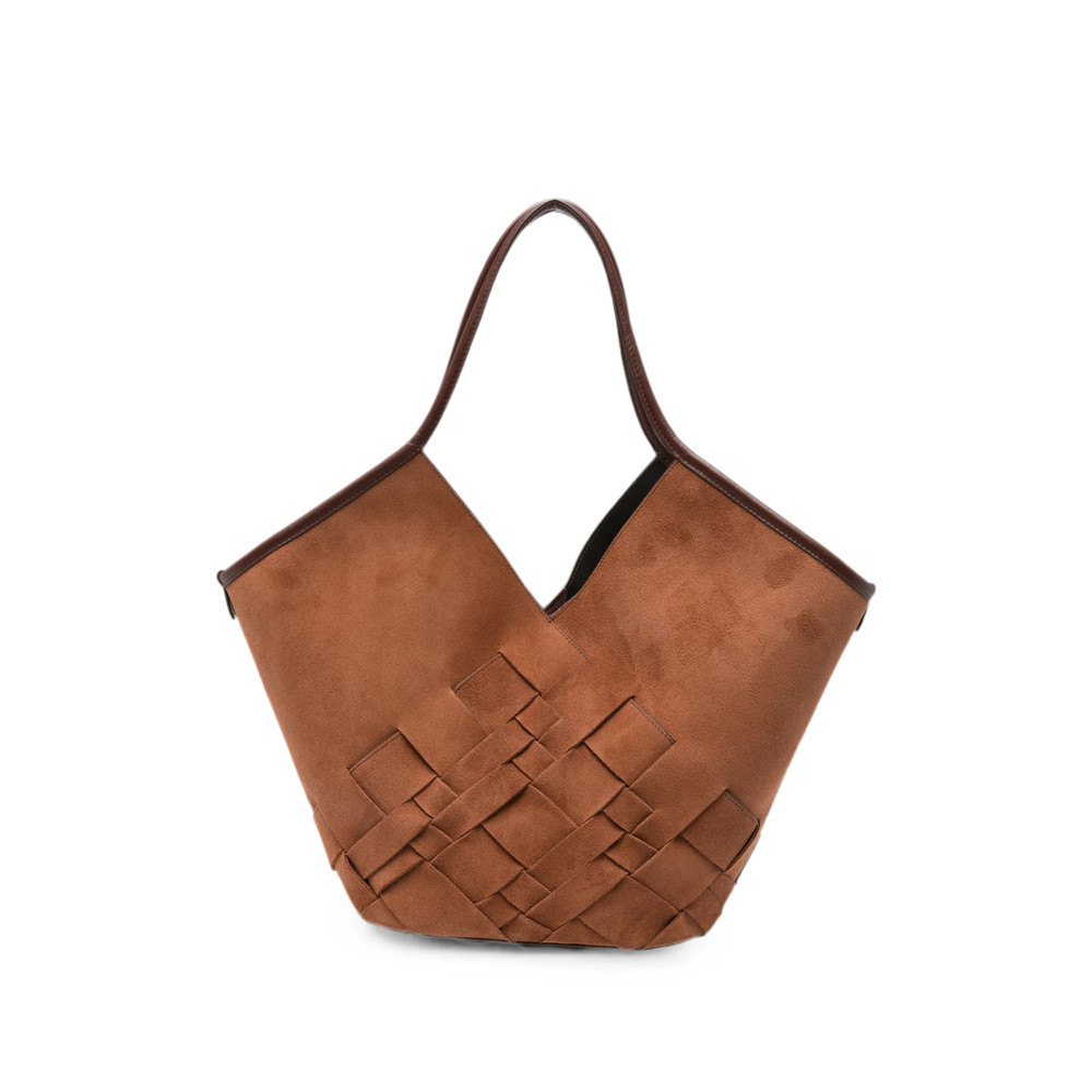 Hereu Coloma Woven V-cutout Shoulder Bag