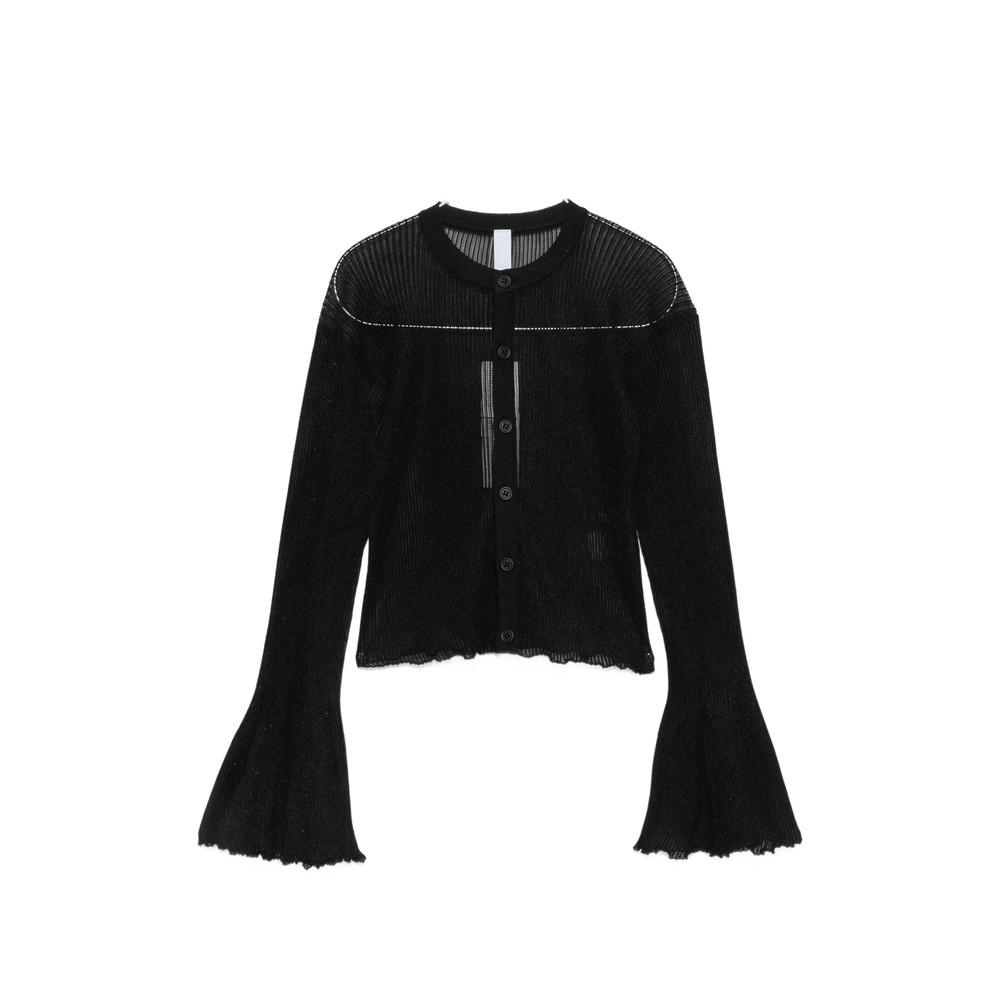 Cfcl Hypha Lucent Glitter Flared-sleeve Cardigan