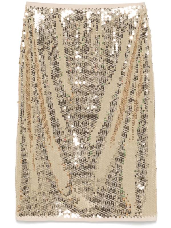 sequinned midi skirt