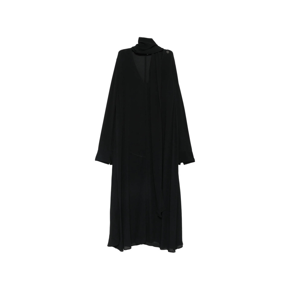 Toteme Scarf-detail Long-sleeve Midi Dress